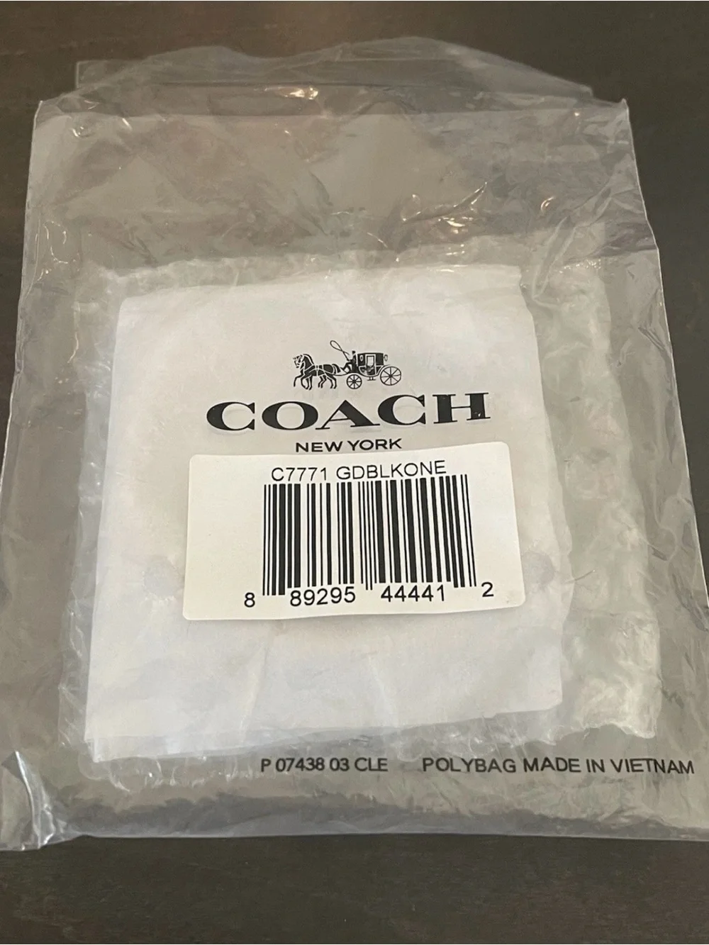 Coach Enamel logo gold tone Signature Bangle bracelet NWT